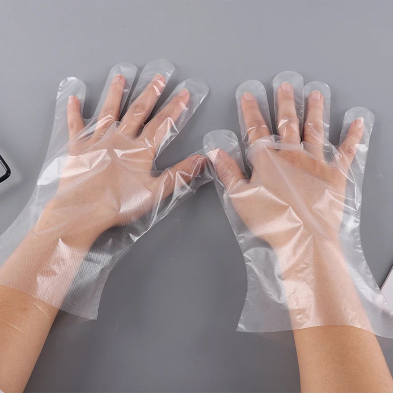 Sushi Restaurant Dish Washing Pe Plastic Kitchen Household Gloves Cheap Clear Disposable Gloves Food Grade