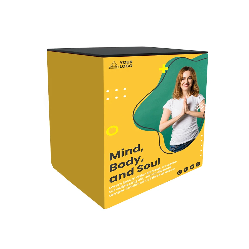 Custom Printed Portable Plastic Pop up Booth Counter Table for Trade Show