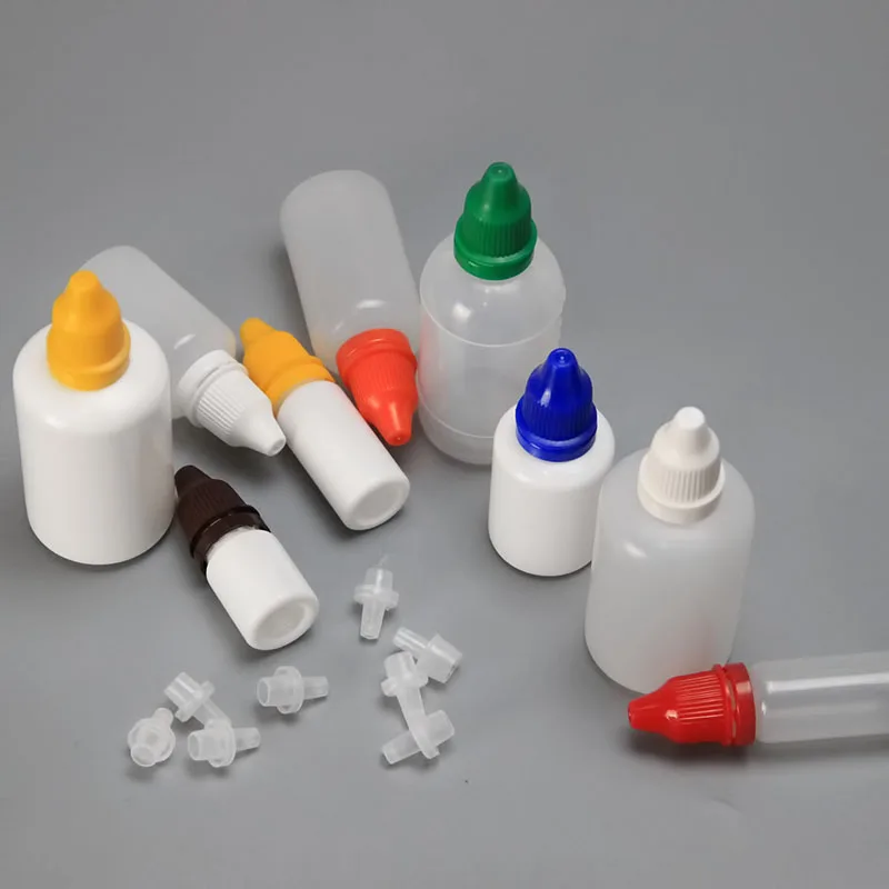 Wholesale 3ml 5ml 10ml 15ml 20ml 30ml 50ml 100ml needle tip dropper plastic bottle for eye drops
