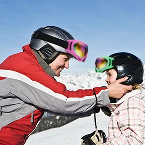 Cool Ski Goggles Snowboard Snow Dual Layers Lens Anti-Fog UV Protection Women Men