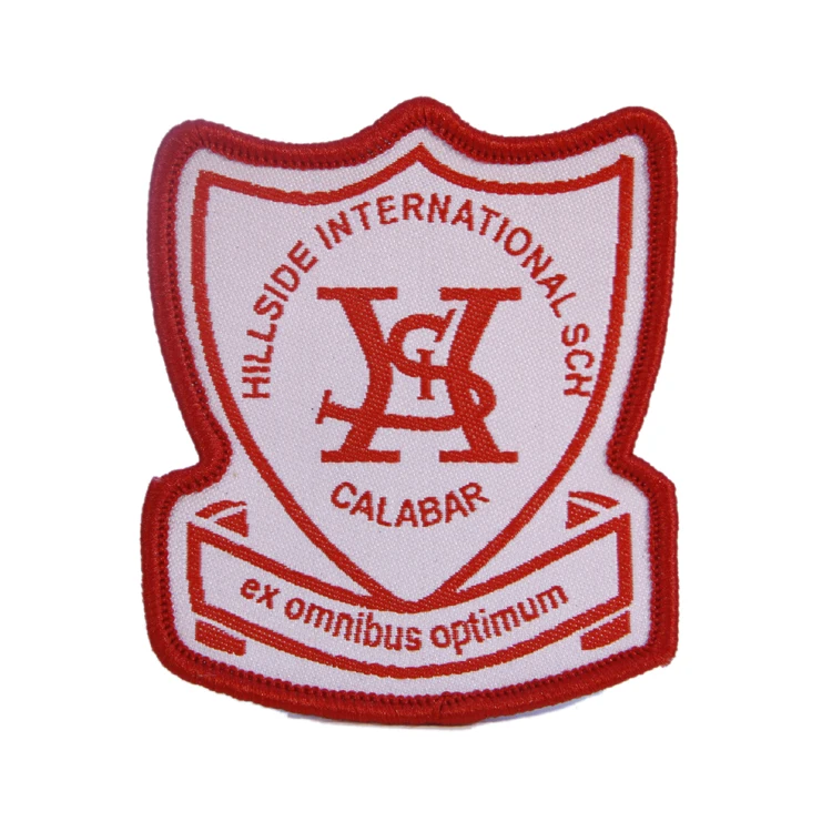 High Quality Custom Brand Name Logo Woven Badges for School Uniform