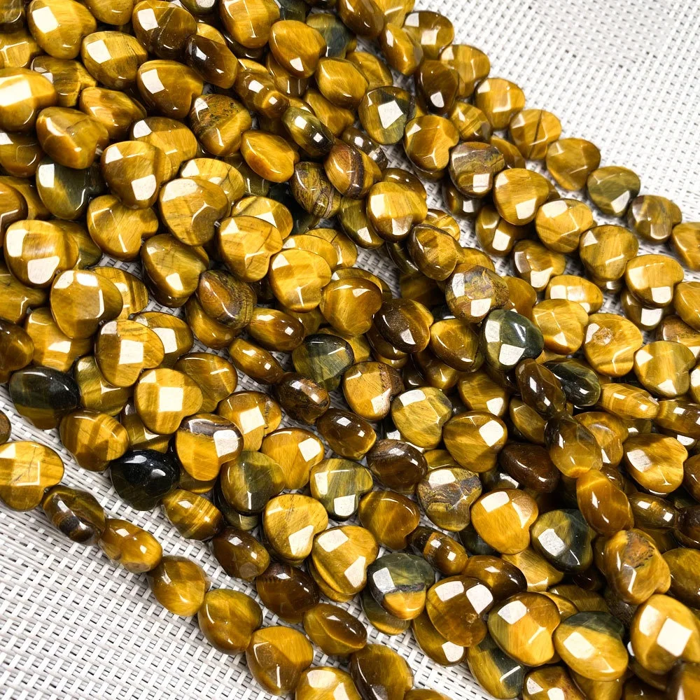 Natural Stone Beads, Turquoise Rose Quartz Amethyst Agate Beads, Faceted Heart Stone Beads Gemstone Beads for DIY Jewelry Making