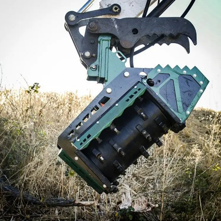 Mulchers For Excavators Small 8 Ton Land Clearing Equipment Mini Forestry Mulcher Excavator