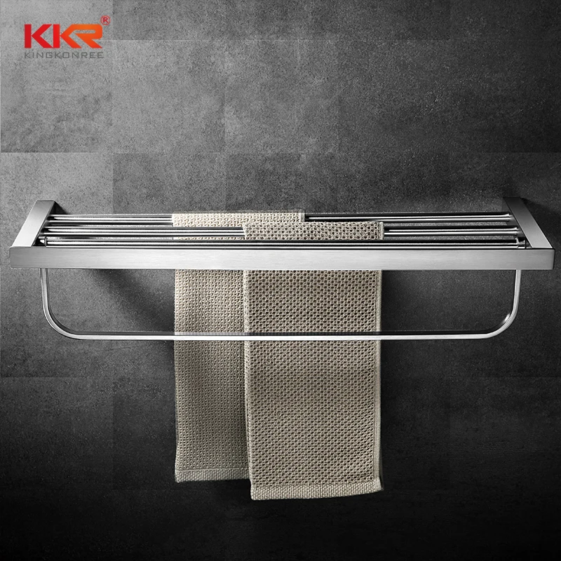 Towel Rack for Rolled Towels, Wall Mounted Metal Bathroom Organizer, Bath Towel Holder for Modern Small SpaceTowel Storage