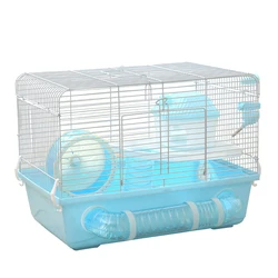 Amazon Hot PP Plastic Accessories Iron Wire Small Large Cheap Luxury Hamster Villa Cage