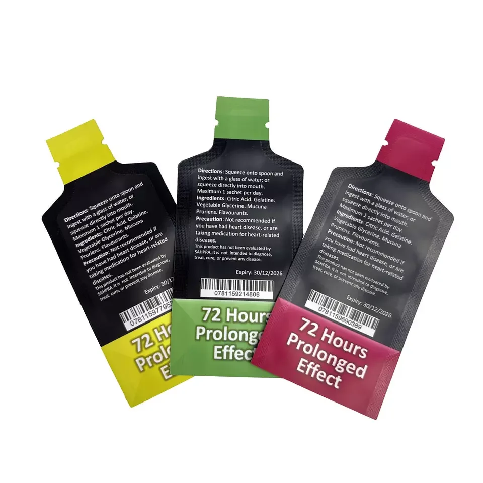 Factory OEM Custom Printing Special Shaped Energy Gel Drink Packaging Bottle Shaped Pouch Plastic Packaging Bag