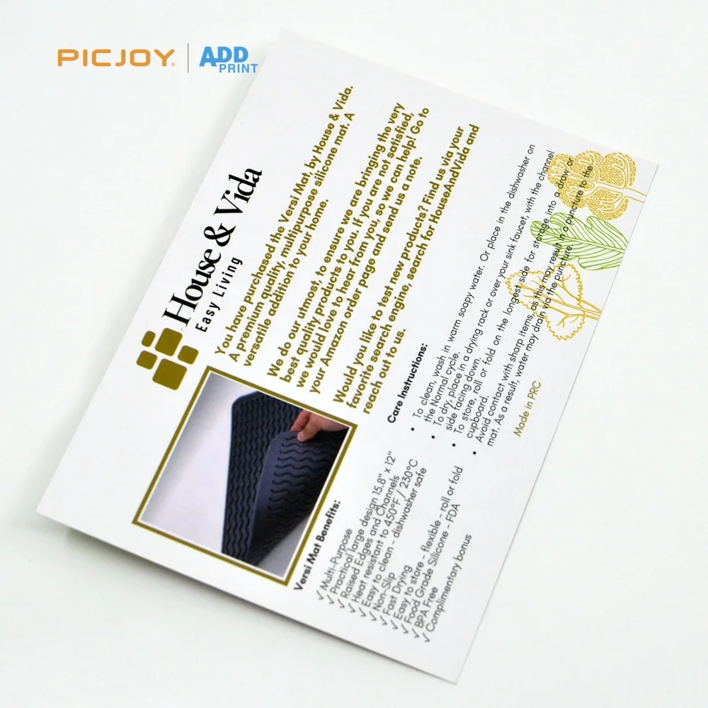 A6 size thank you card double sided printing