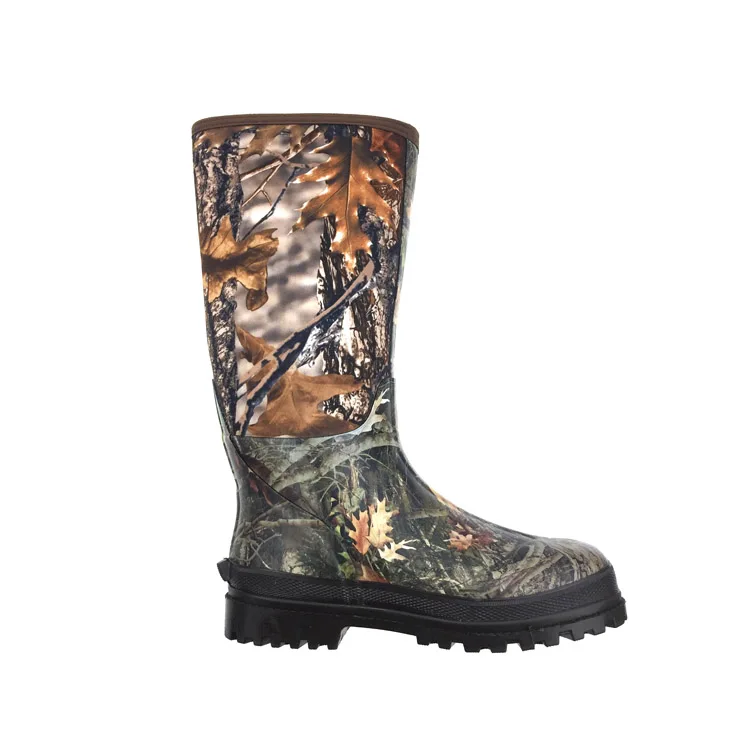Forest Camouflage Men Neoprene Muck Boot Insulated Waterproof Rubber Hunting Boot