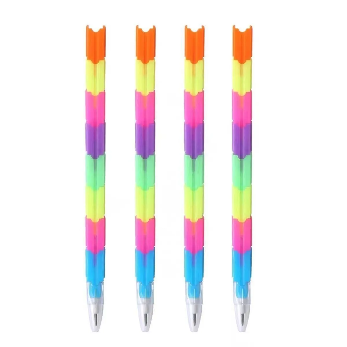 Creative Stationery Pencil 8 Section Building Blocks Pencils for Children