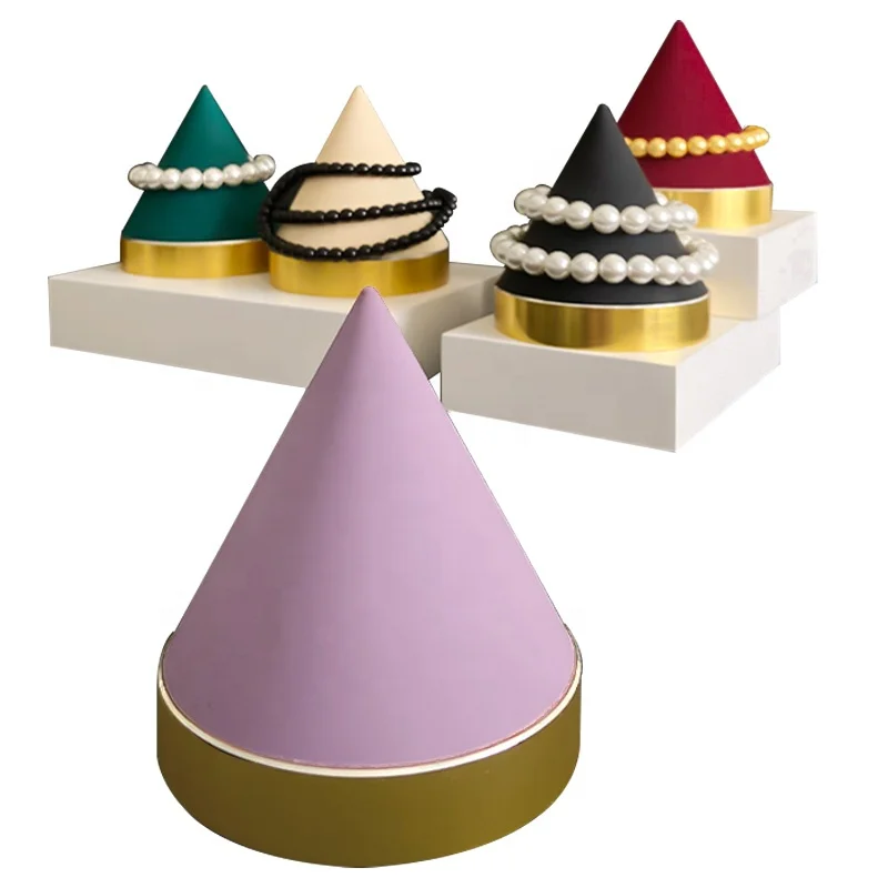 Jewelry store household bamboo plate necklace storage display stand blue necklace bracelet rack organizer jewelry display