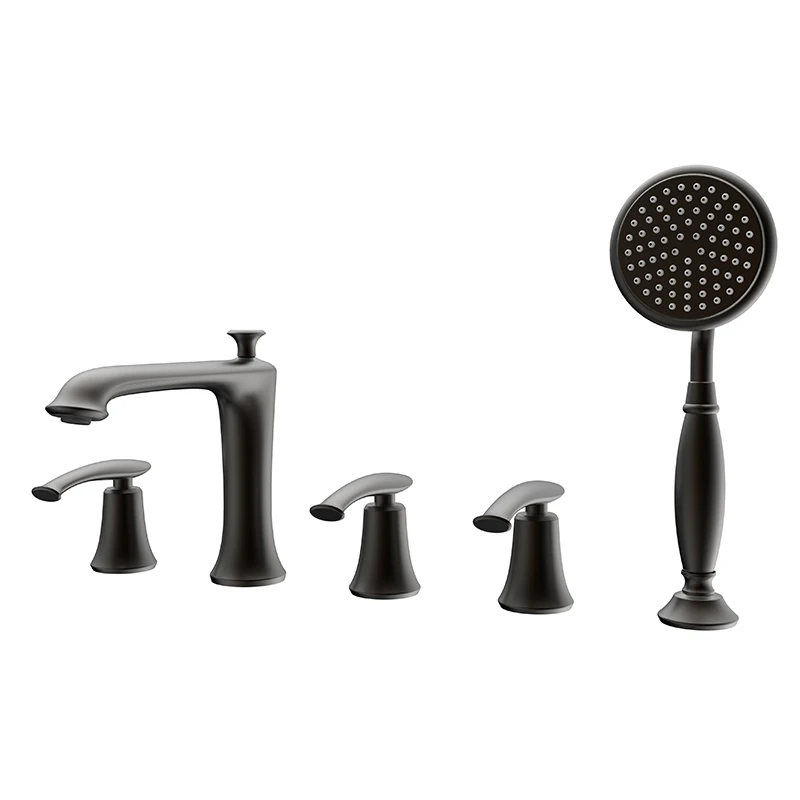 HIMXIER modern cupc bathroom bathtub faucets rose gold bath taps and faucets single handle shower mixer faucet set for sale