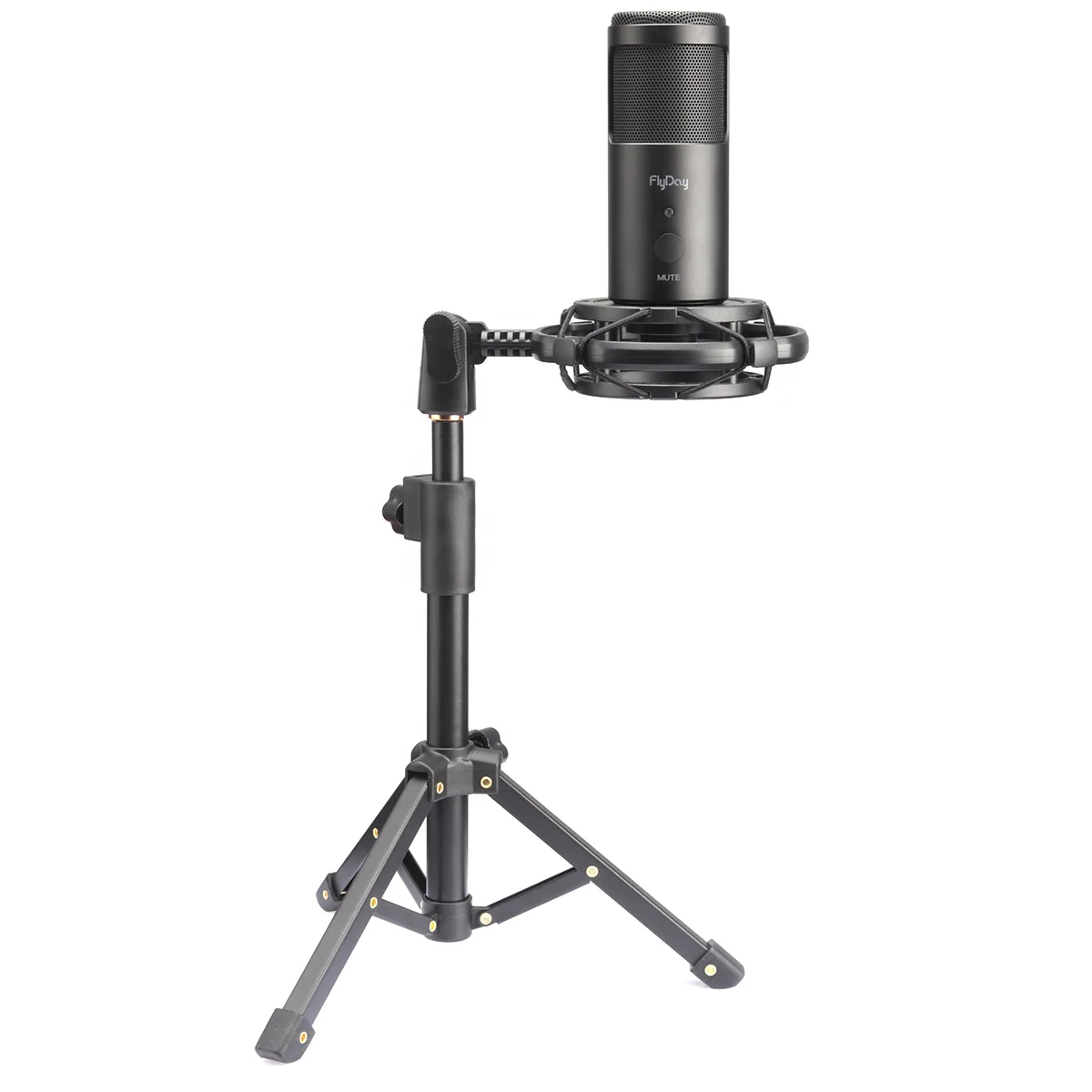 Wholesale OEM Professional Cardioid Condenser Microphone with Adjustable Tripod Stand Recording Desktop Mic on PC Laptop
