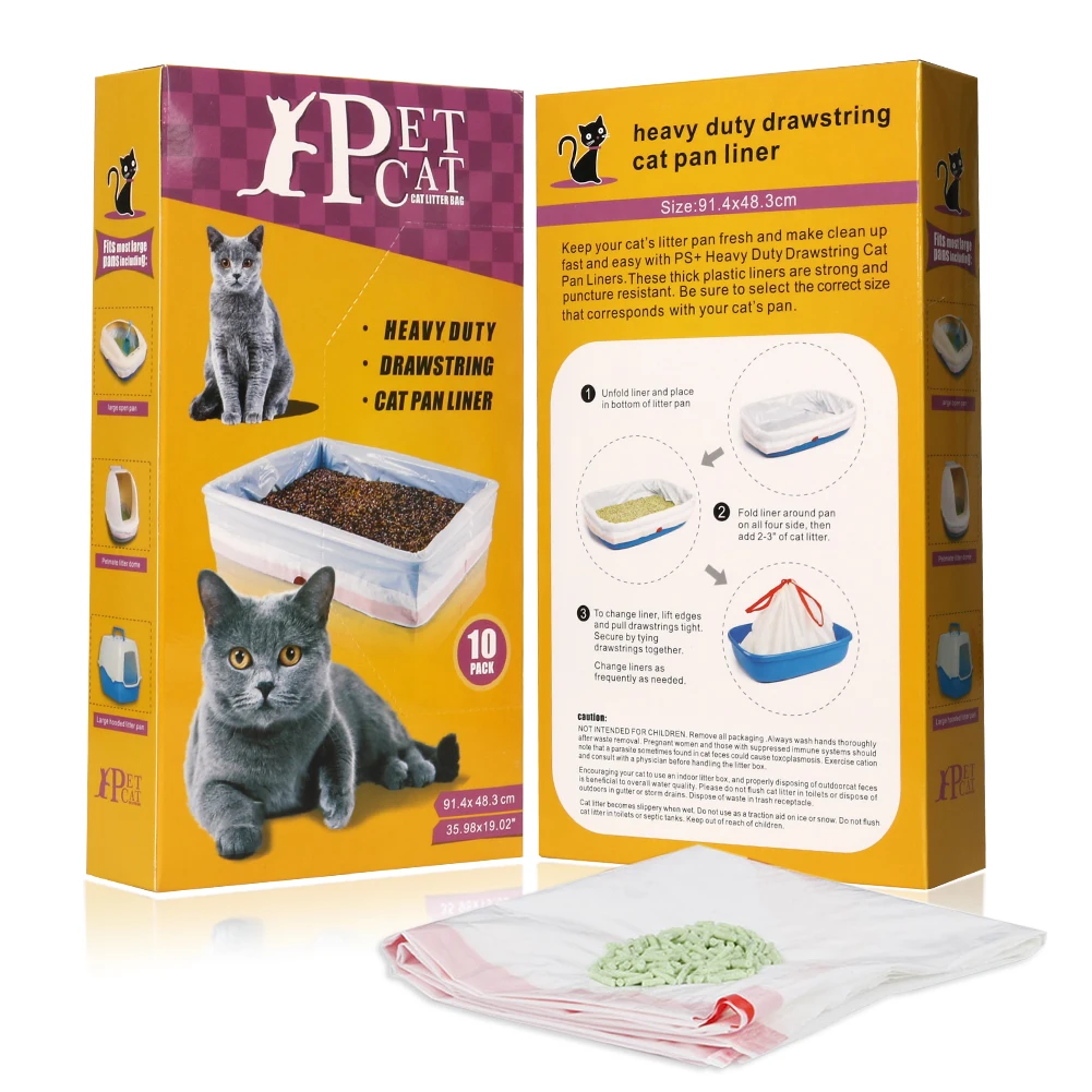 Бесплатная доставка, мешок для кошачьего наполнителя, подкладки для кошачьего наполнителя, мешок на шнурке для больших нагрузок, прочные мешки для кошачьего наполнителя, товары для домашних животных