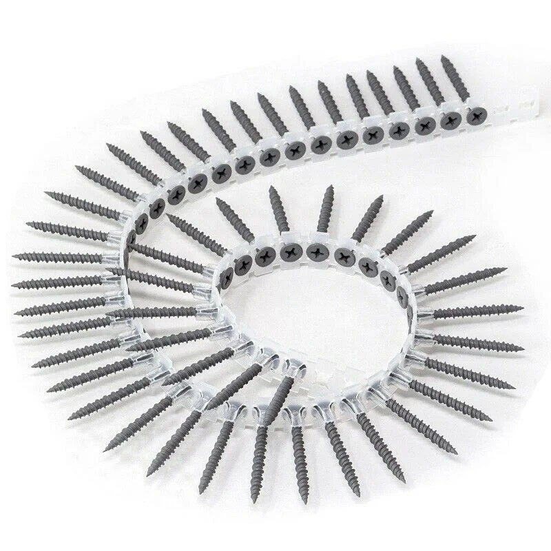 50 Screws Per Strip Screw Drill Chain Adapter Power Drill Guns Drywall To Wood Collated Screw #8 1-3/4