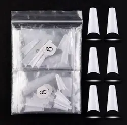 500pcs Reusable Lady White French Acrylic Style Artificial Coffin False Finger Nails Half Tips