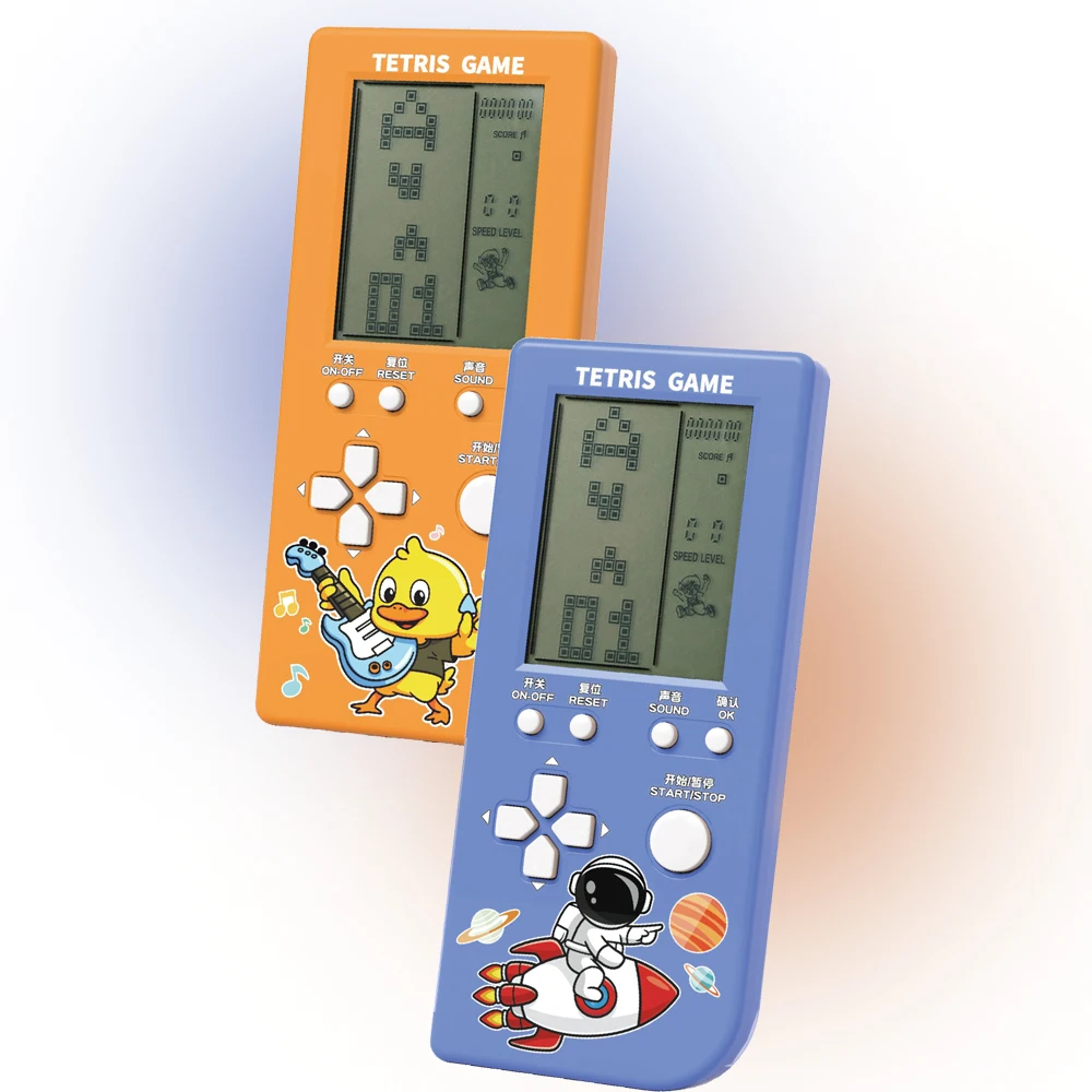 New products Handheld Game Console Tetris Big Screen Button Built-in Multiple Game Childhood Classic Tetris Retro Electronic Toy
