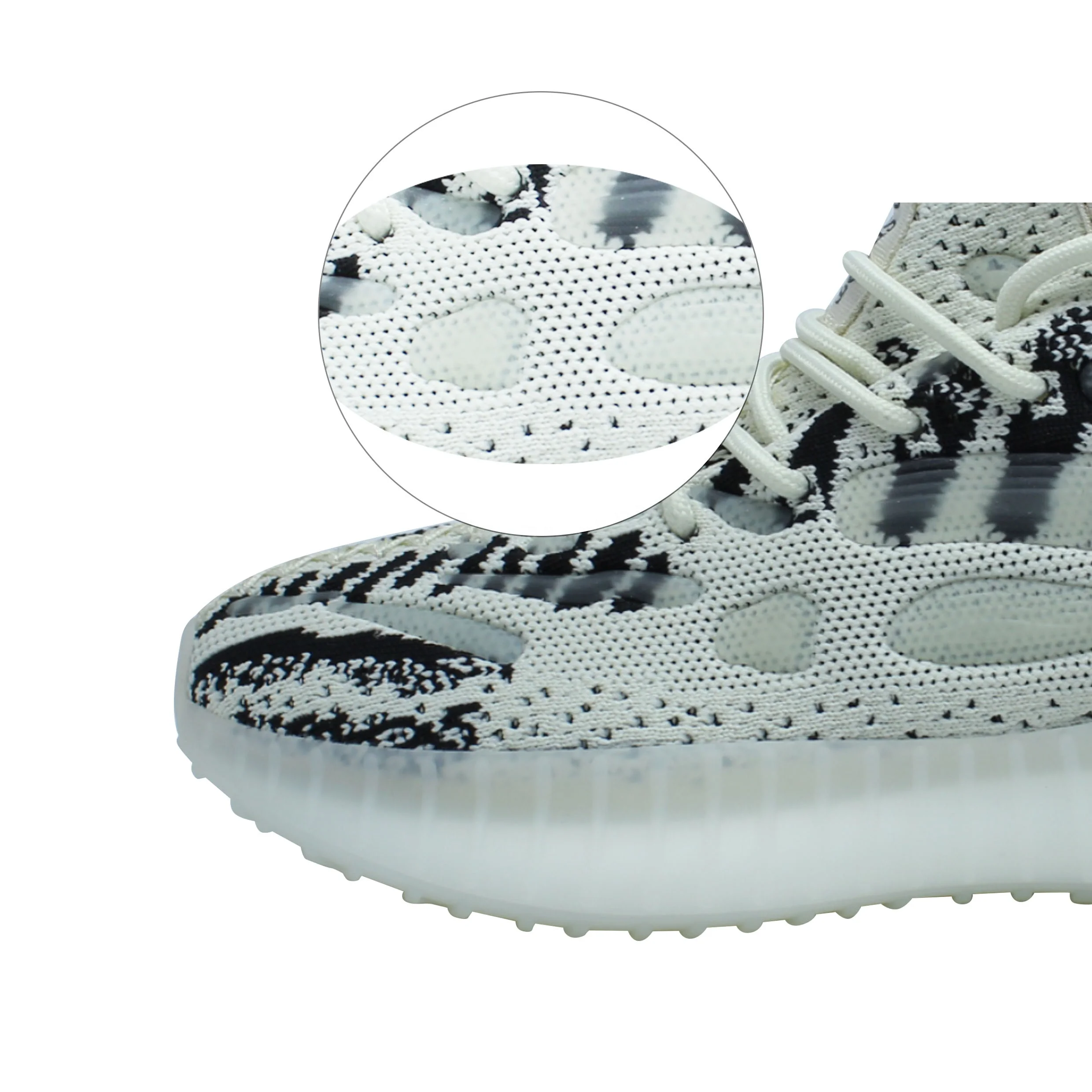  Новинка Модная легкая перерабатываемая нескользящая обувь yeezy из ЭВА со светящимся эффектом и кружевом
