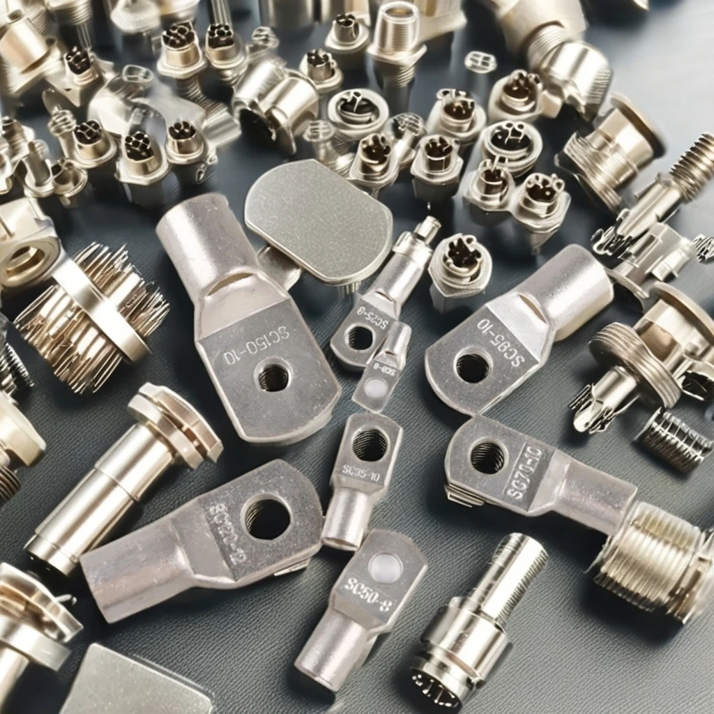 Tinned Copper Lugs Ring Crimp Terminal Thickened Wire Cable Connector SC Cold Pressed Wiring Series Peephole Terminals Steel