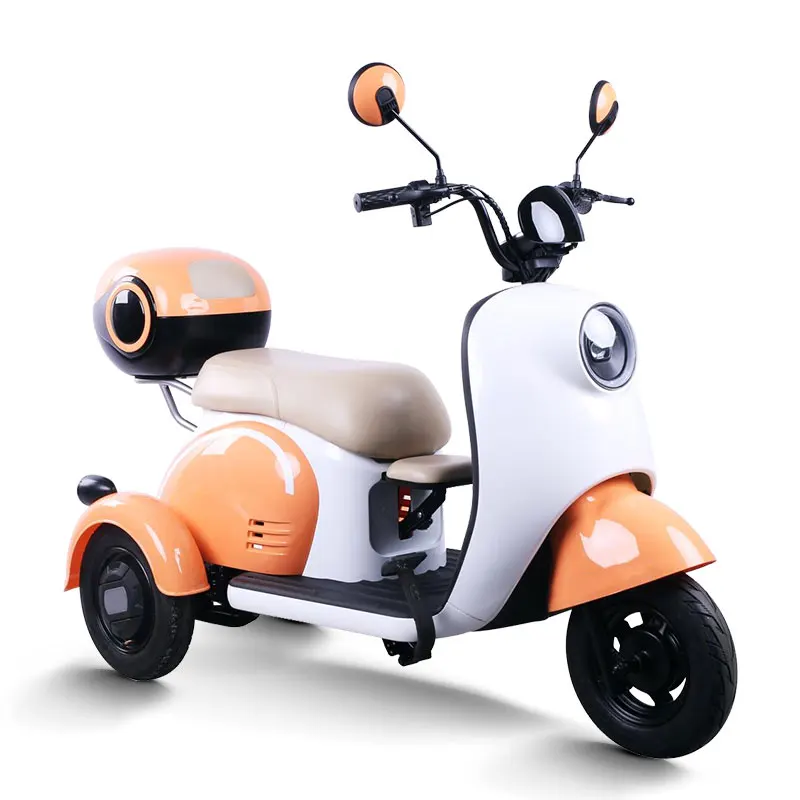 Electric Tricycle Passenger Dirt Bike EV 3-wheel Motorcycle Moto Motocross for Adults Motorized Driving High Edition 500W 48V