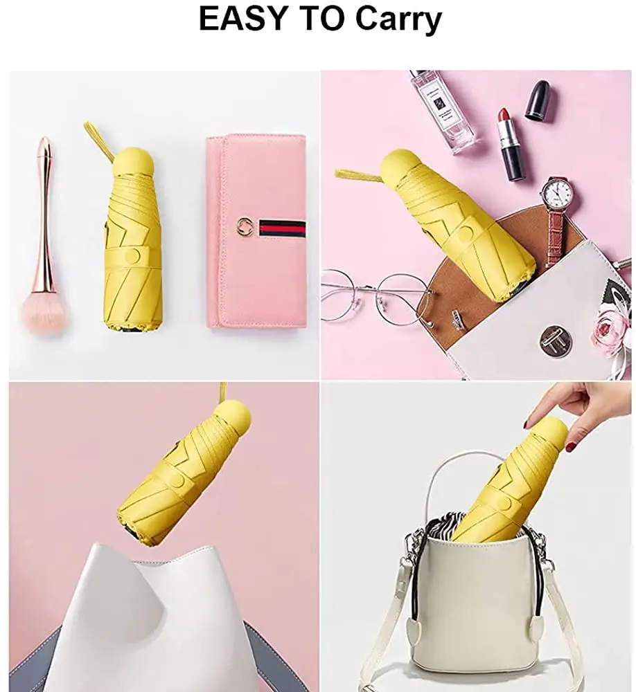 Новый тренд 2022 года компактный Ветрозащитный пятислойный Складной Карманный чехол EVA капсульный зонтик с принтом логотипа