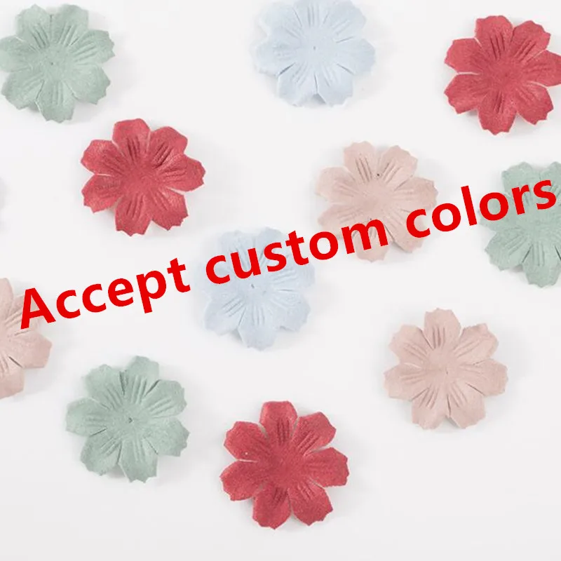 Artificial Petals 24mm Wedding Artificial Flower Home Decoration DIY Multi Color Satin Lace Decal