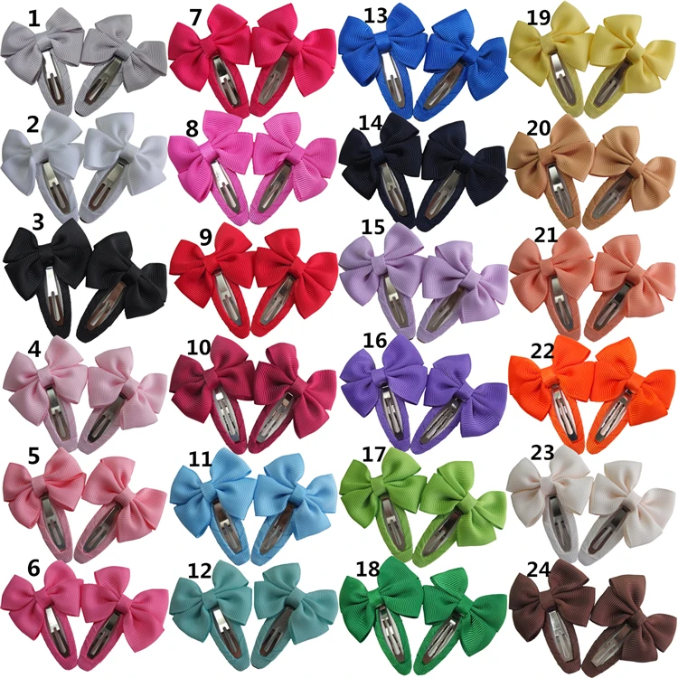 Snap Hair clips With bow Barrettes BB clips Hairbows Hairgrips Headwear Accessories for Baby Girls