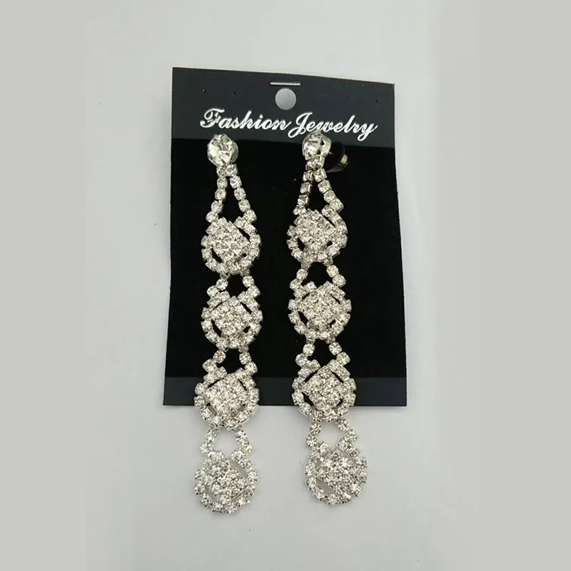 Fashion Tassel Rhinestone Earrings Fancy Drop Earrings  LZY056