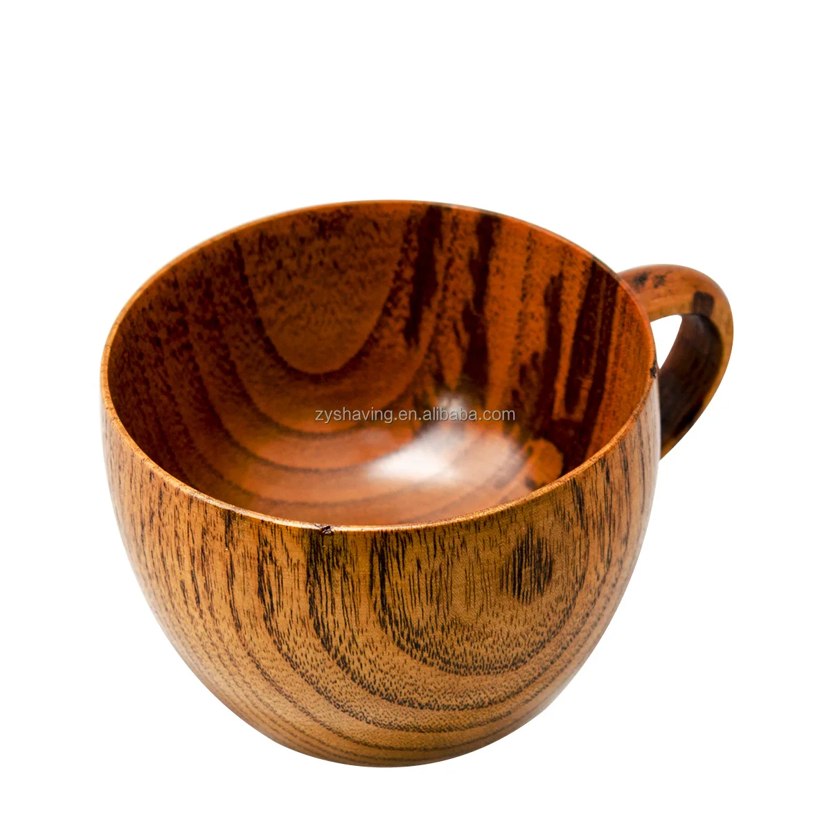 ZY Wooden Shaving Soap Bowl With Handle Shave Cream Cup Soap Bowl Shave Soap Cup