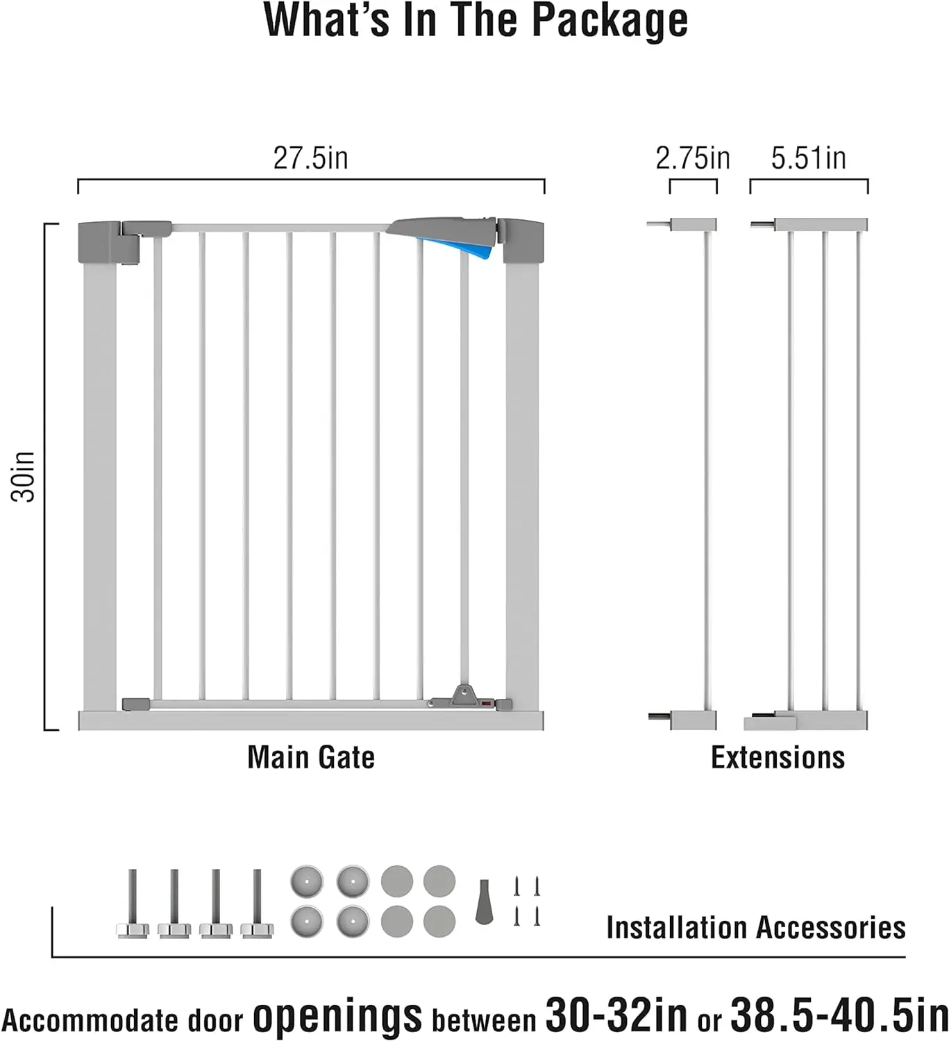 Pressure Mount Easily Step Over Indoor Baby Gates for Doorways and Hallways Small Dog Low Pet Gates Adjustable Puppy Dog Gate