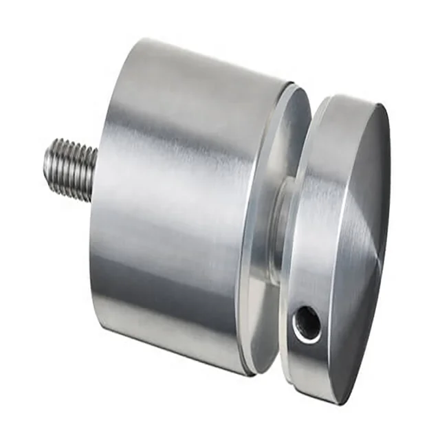black glue cushion Glass Railing Standoff Stainless Steel 304 Solid wall Glass Standoff mounts Brackets Railing Clamp