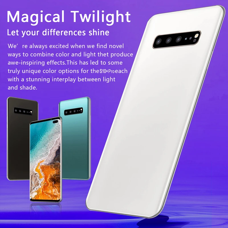  Смартфон S10 на Android экран 6 5 дюйма двойная камера две sim-карты изогнутый 3G смартфон с большой батареей 1 Гб +