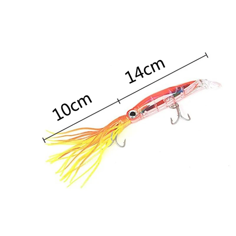 Dropshipping High Quality  Multicolored Lead Blocks Squid Hook Fishing Tackle Kit Attractive Squid Hook Fishing Tackle Kit
