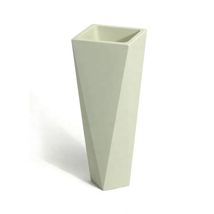 Outdoor modern appearance corner decoration fiberglass flower box planter