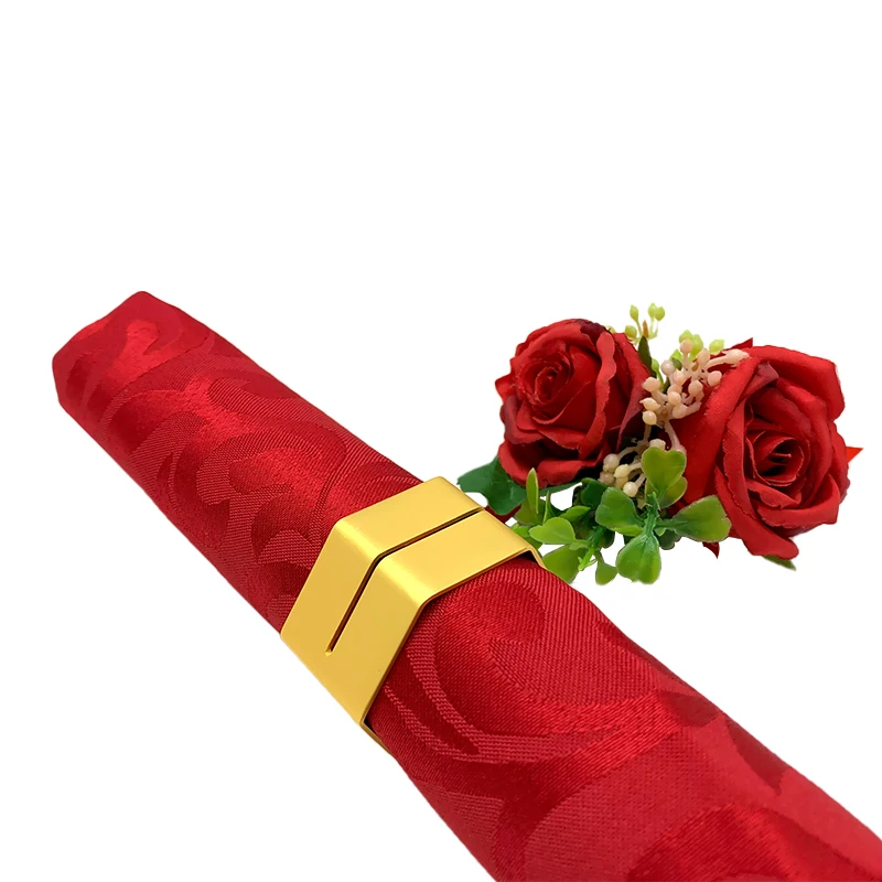 Matte napkin ring  card holder multifunctional table decoration metal napkin holder for party