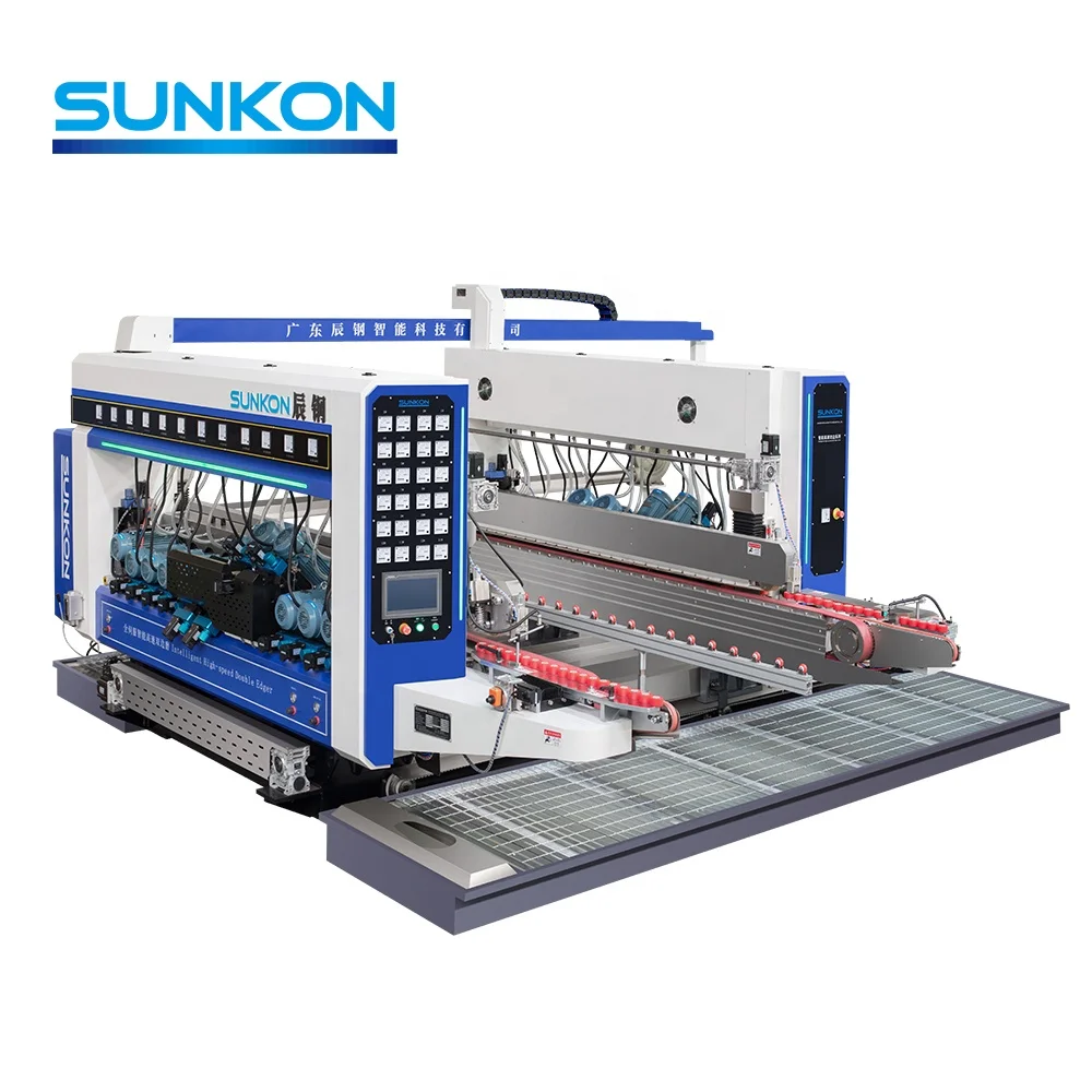 CGSZ2442F China High Speed and Intelligent full Servo controlled Glass Double Edging Polishing Grinding Machine With 24 Motors