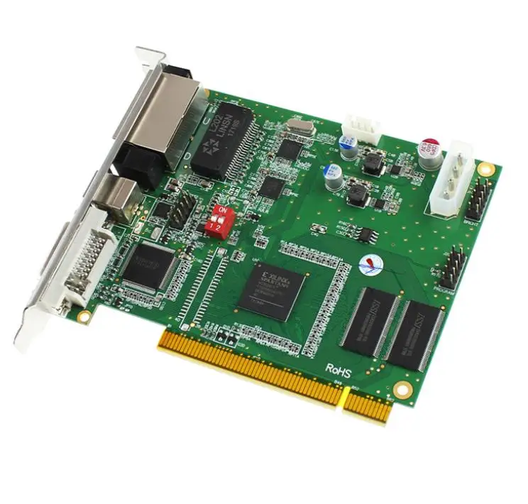 LINSN TS802D отправляющая карта полноцветный светодиодный видеодисплей синхронная светодиодная видеокарта управления стеной