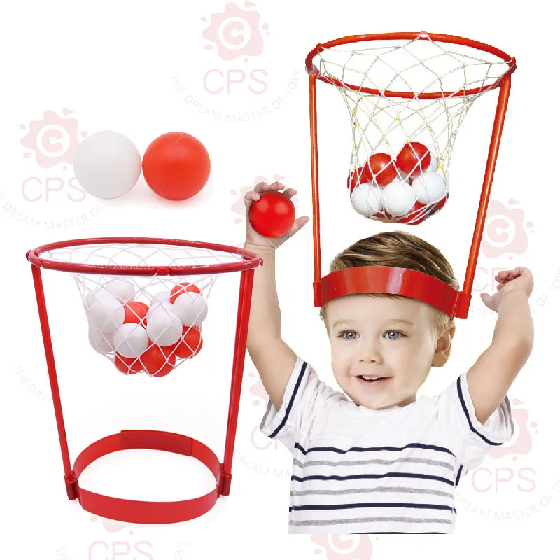 CPS Sport Toys Head Hoops Basketball Party Game for Kids Summer Toys Basketball Game with 20 Balls Outdoor Toys Basket Head Game