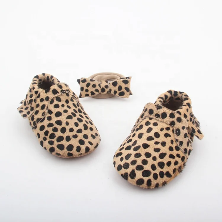 Custom Pattern Cute Hair Bands Baby Fringe Shoes Moccasins