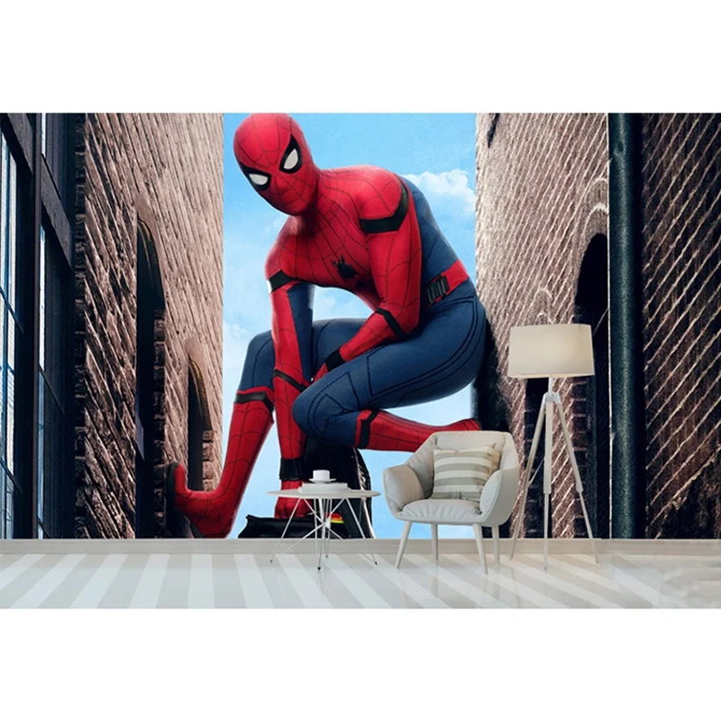  3d обои Marvel Человек-паук на заказ Фреска для декора детской