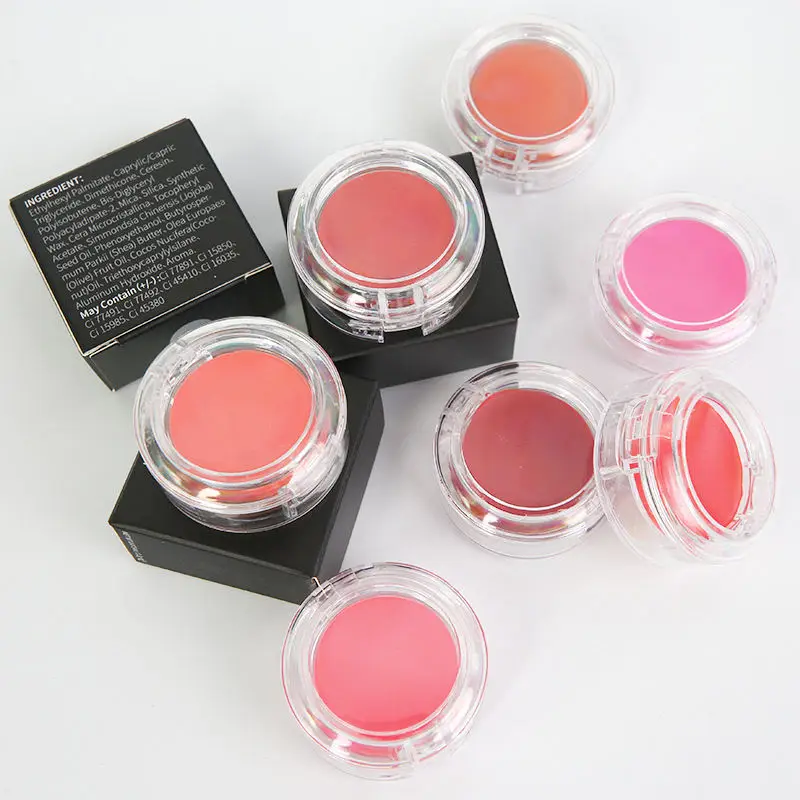 7 видов цветов розовый макияж румяна, макияж, губная помада, OEM веганских материалов таможенная единственная крем для макияжа кисть для румян частная этикетка низкий минимальный объем заказа
