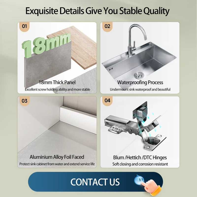 SUOFEIYA Factory Manufacturer Modern Flat Panel Technology Wood Veneer kitchen Cabinets Supplier