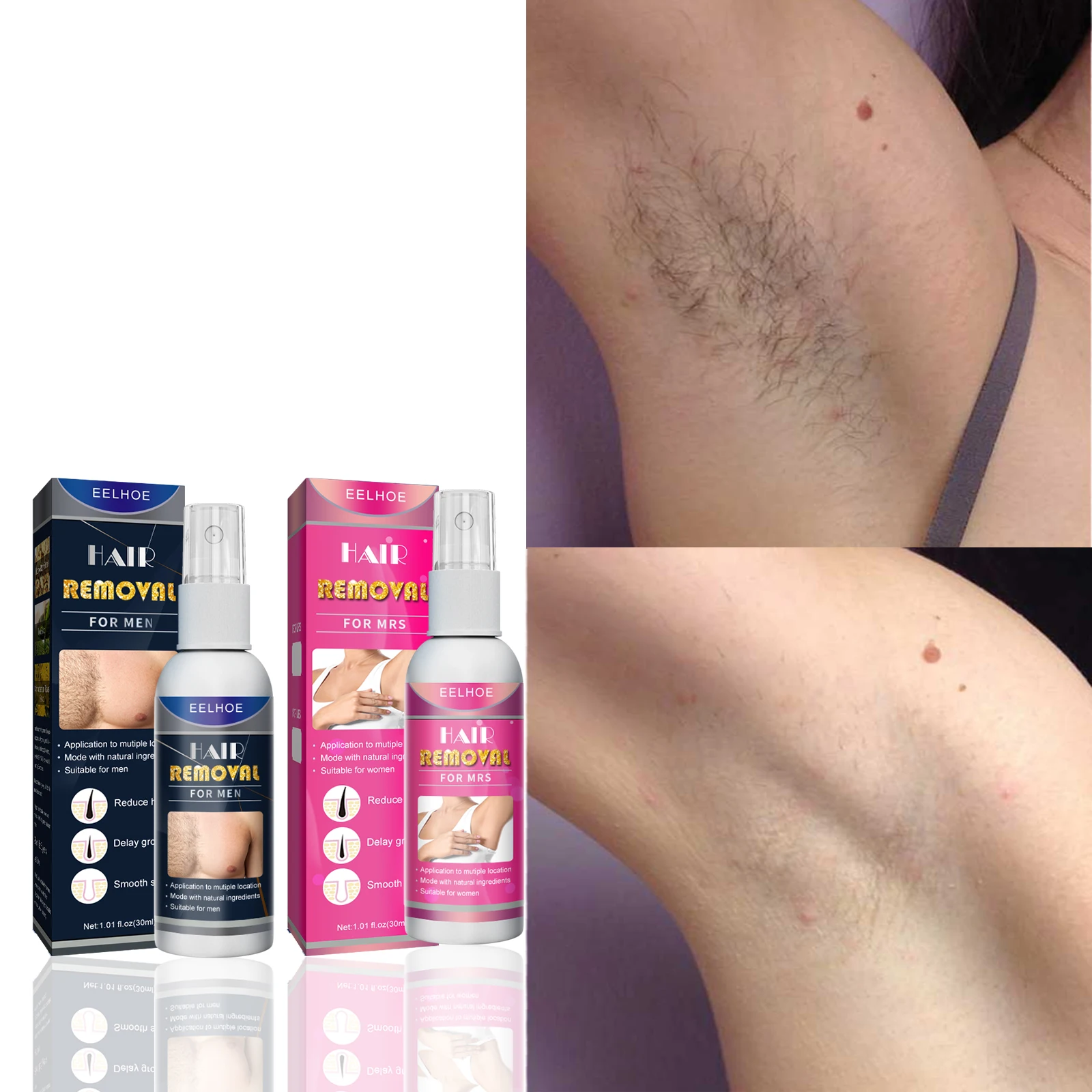 eelhoe Hair removal spray painless depilatory private parts legs facial body quick hair removing removal spray K1