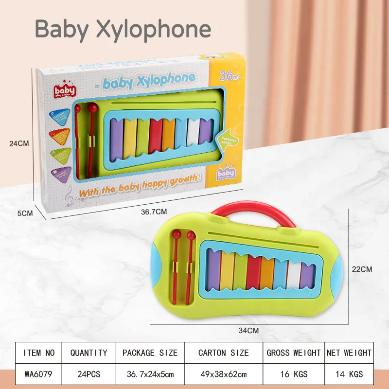 factory direct sale  Musical Instruments Toy Kids Early Educational Musical baby Plastic  portable piano xylophone  toy