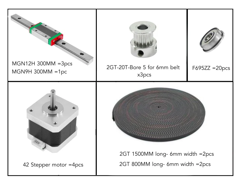 
GIULY All Metal 3D Printer Industrial Voron Switchwire Kit 3030 3060 Aluminum Extrusions Frame CNC Machining 