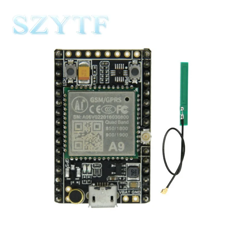 GPRS GPS Module A9 A9G Module A9 A9G Development Board Minimum System Wireless Data Transmission Positioning with Antenna