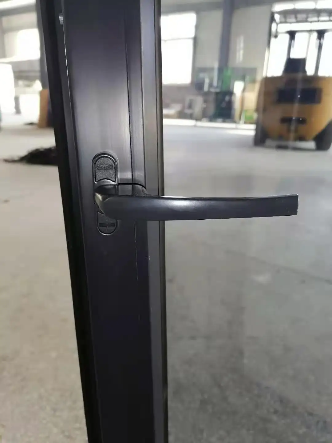 European design black color UPVC windows double glazing swing PVC casement windows