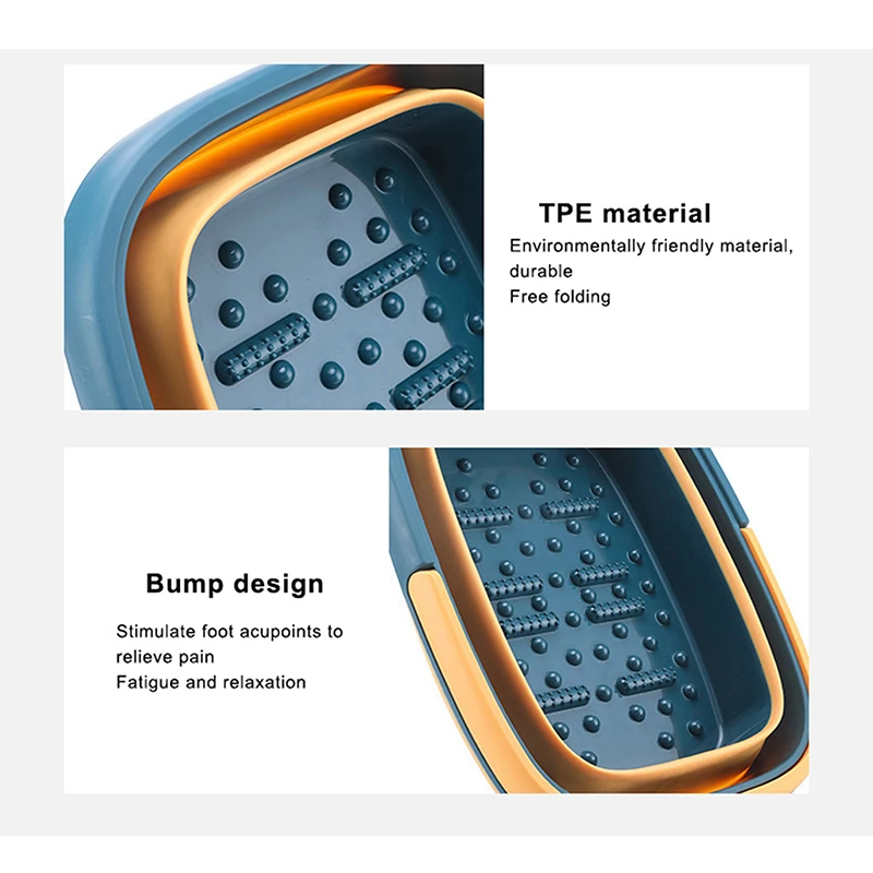 15L Folding Foot Bath Bucket Household High Calf Barrel Travel Portable Footbath Massage Foldable Feet Bath Basin
