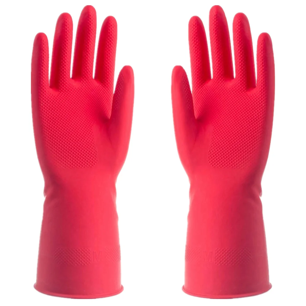 
Household Latex Gloves Spray Flocklined Latex Gloves for Cleaning Gloves 