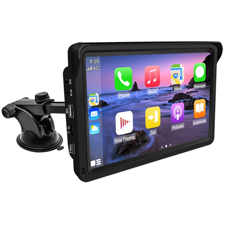 wireless carplay universal 7inch carplay screen portable display car radio player android auto apple carplay