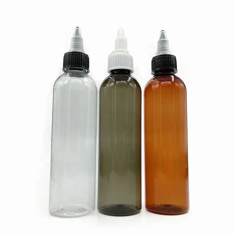 Wholesale 10-250 ml Twist Top Cap Plastic Bottle for Solvents Oils Paint Ink Squeeze Bottle with Twist Top Cap Tip Applicator